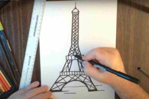Draw The Basic Shape Of The Eiffel Tower