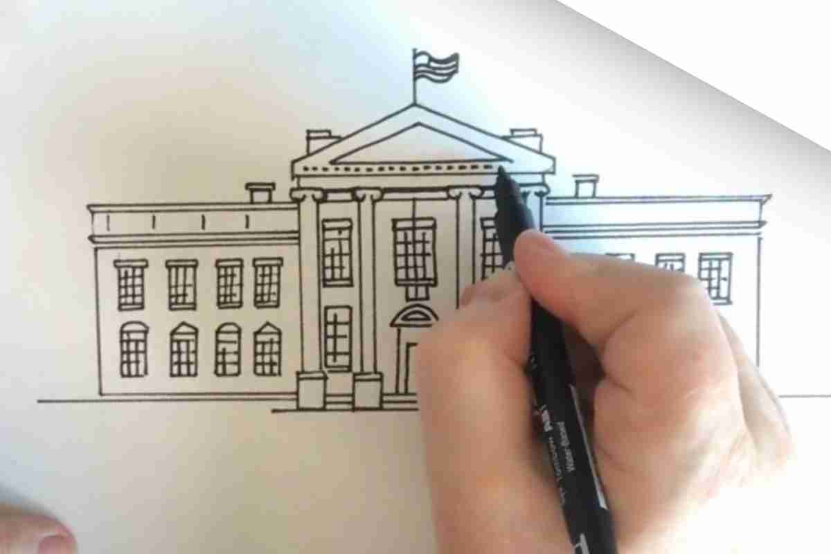 Wie man ein einfaches weißes Haus zeichnet