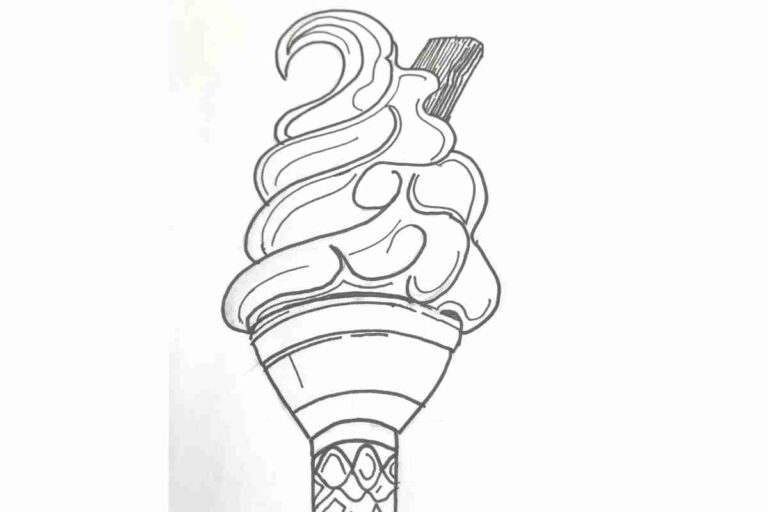 How to Draw an Ice Cream Easily