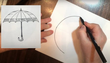 Zeichne einen einfachen Halbkreis