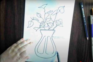 How to Draw a Vase with Flowers