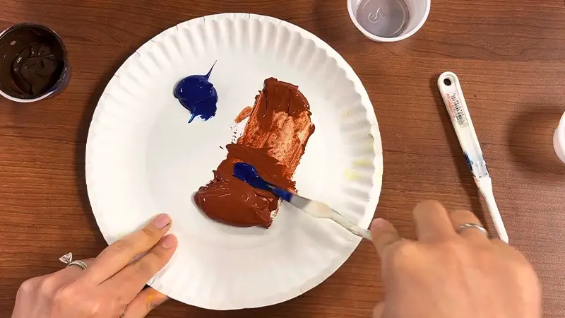 Make-Burnt-Umber-by-Mixing-Two-Colors