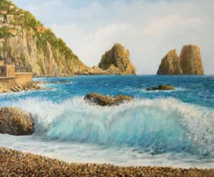 How To Draw A Seascape With Oil Pastels